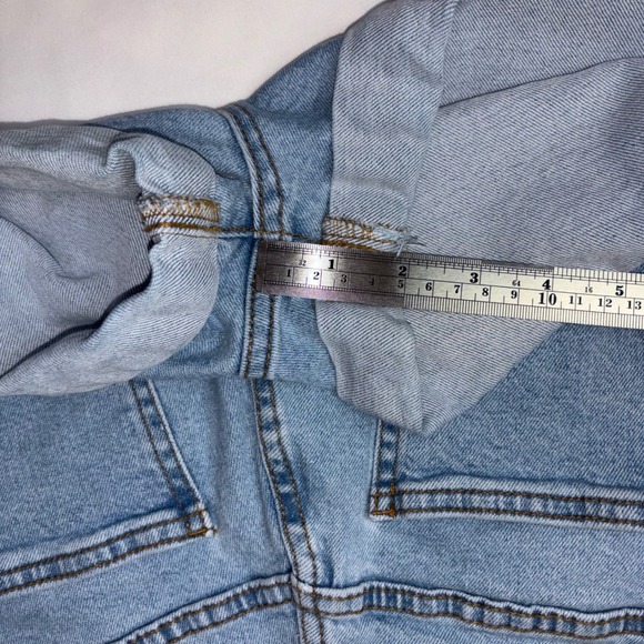 Cotton On High Rise Stretch Denim Shorts Women's‎ US 8 Blue Cuffed - Picture 4 of 4